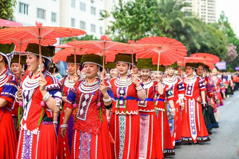 Traditionelles Fest der Miao in Guizhou