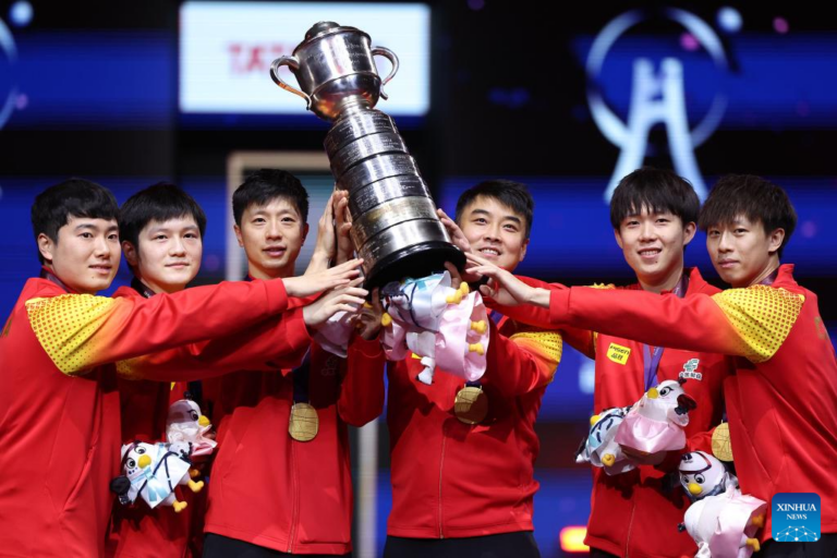 China wins men’s team title for 11th straight time at table tennis worlds